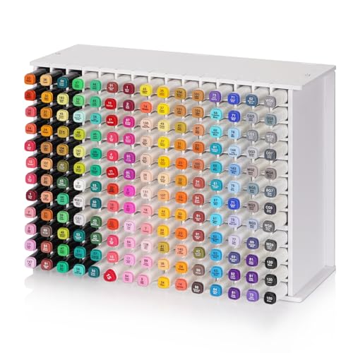 Loghot Marker-Aufbewahrung, Organizer, Marker-Halter, 120 Fächer, Marker-Organizer für den Schreibtisch mit herausnehmbarer Trennwand, Kunstmarker-Rack zur Aufbewahrung von Markern, Stiften, Loghot Marker-Aufbewahrung, Organizer, Marker-Halter, 120 Fächer, Marker-Organizer für den Schreibtisch mit herausnehmbarer Trennwand, Kunstmarker-Rack zur Aufbewahrung von Markern, Stiften, von Loghot