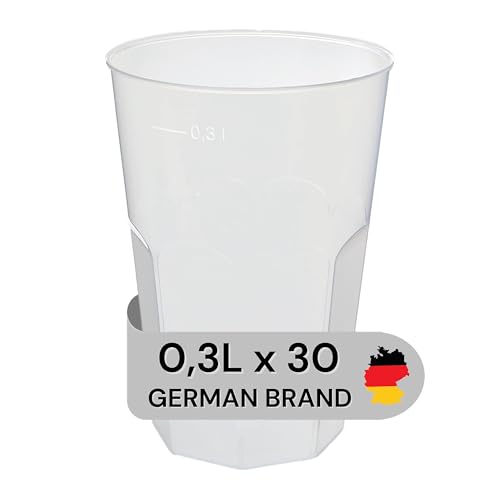 LogiPack GeRo 30 Mehrwegbecher Cocktailbecher 0,3l Made in Germany | Wiederverwendbar | transparent aus PP (Cocktailbecher 0,3l) von LogiPack GeRo