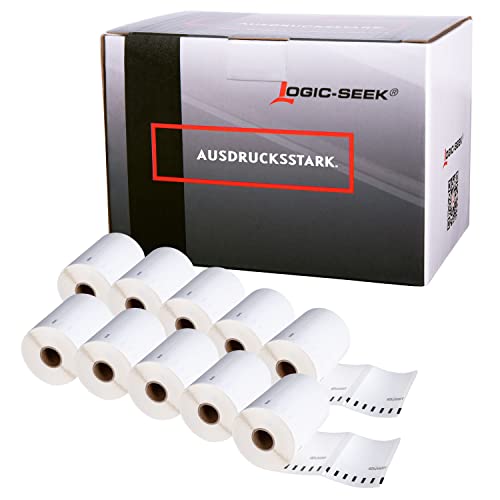 Logic-Seek 10 Etiketten-Rollen kompatibel für S0947420 102mm x 59mm Mehrzwecketiketten für Labelwriter 4XL (10er Set) von Logic-Seek