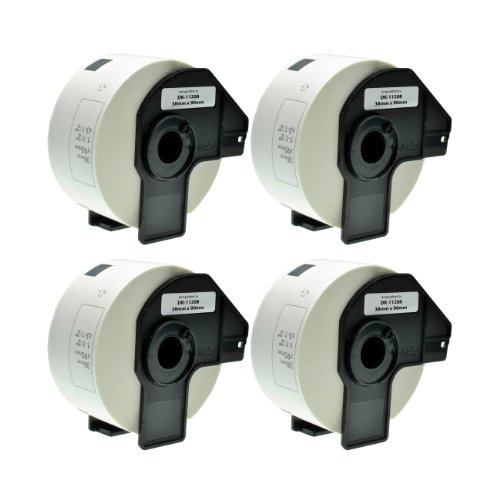 Logic-Seek 4X Adress-Etiketten kompatibel für Brother DK11208 - je 400 Stück - 38mm x 90mm P-Touch QL-1050 1060N 500 550 560 570 580 700 500 A BS BW 560 VP YX 580N 650TD 710W 720NW - Weiss von Logic-Seek