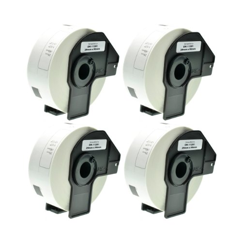 Logic-Seek 4x Adressetiketten kompatibel für Brother DK11201 - je 400 Stück - 29mm x 90mm P-Touch QL-1050 1060N 500 550 560 570 580 700 500 A BS BW 560 VP YX 580N 650TD 710W 720NW - WEISS von Logic-Seek