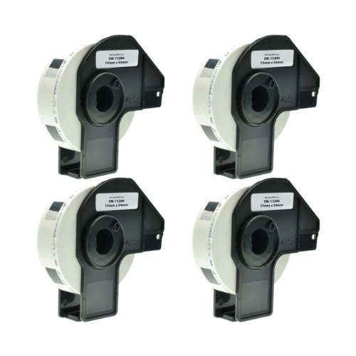 Logic-Seek 4x Mehrzweck-Etiketten kompatibel für Brother DK11204 - je 400 Stück - 17mm x 54mm P-Touch QL-1050 1060N 500 550 560 570 580 700 500 A BS BW 560 VP YX 580N 650TD 710W 720NW von Logic-Seek