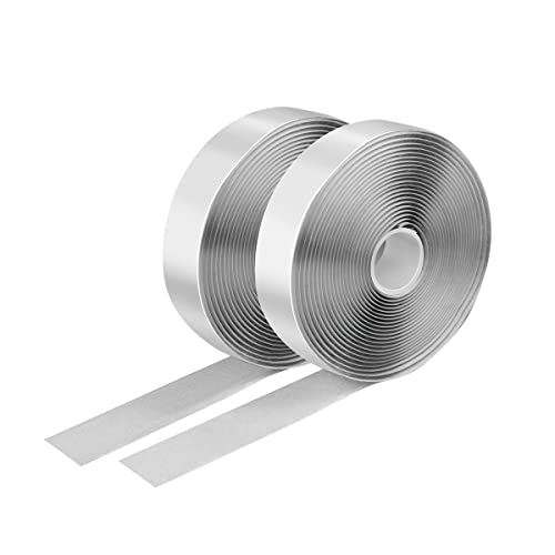 LogiLink KAB0081 - Selbstklebendes Klettband-Set (1x selbstklebendes Hakenband, 1x selbstklebendes Schlaufenband), Länge: 5m - Breite: 25mm, Farbe: Weiß von Logilink