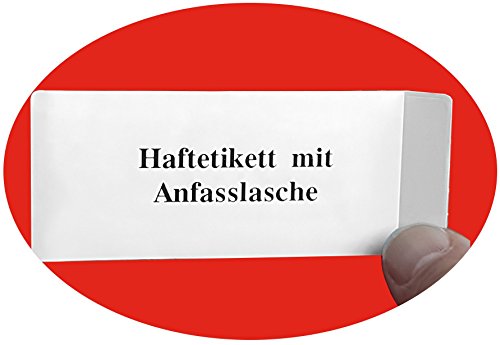 2000 Stück Haftetiketten mit Anfasslasche 100 x 40 mm 2000 Stück Haftetiketten mit Anfasslasche 100 x 40 mm von Logiplast