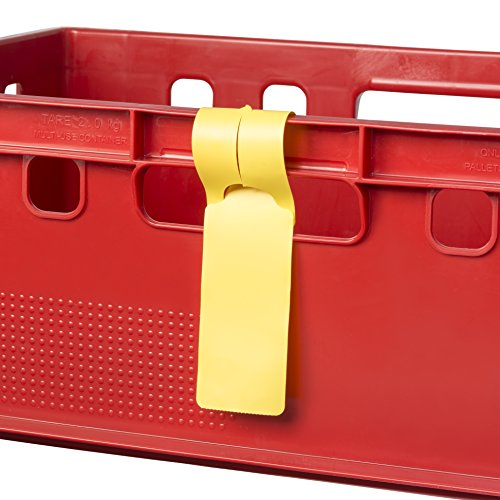 500 Stück Schlaufenetiketten 50 x 248 mm, gelb 500 Stück Schlaufenetiketten 50 x 248 mm, gelb von Logiplast