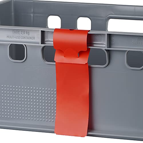 500 Stück Schlaufenetiketten 65 x 283 mm, Rot 500 Stück Schlaufenetiketten 65 x 283 mm, Rot von Logiplast