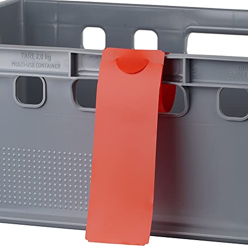 500 Stück Schlaufenetiketten 69 x 381 mm, rot von Logiplast