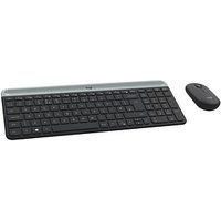 Logitech MK470 Slim Combo Tastatur-Maus-Set kabellos schwarz von Logitech