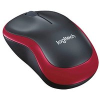 Logitech M185 Maus kabellos schwarz, rot von Logitech