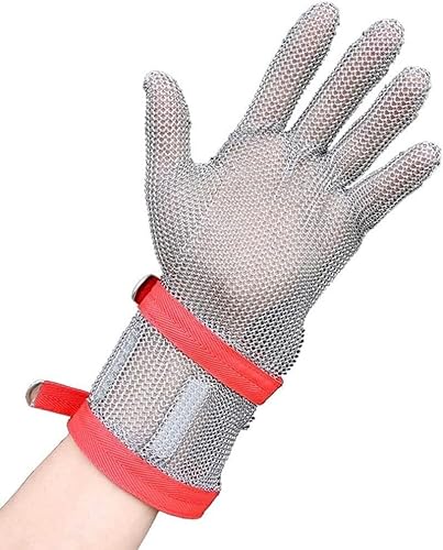LoiYtrd Arbeitssicherheit Schnittschutzhandschuhe Schnittfeste Handschuhe mit verlängerten Armen, Porter Holzschnitzerei Gartenarbeit Glasschneiden Sicherheitsarbeit Kettenhemdhandschuhe(1PCS/L) von LoiYtrd