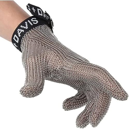 LoiYtrd Arbeitssicherheit Schnittschutzhandschuhe aus Edelstahl, schnittfeste Handschuhe, Gartenarbeit, Holzschnitzerei, Glasschneiden, Sicherheitsarbeit, Kettenhemdhandschuhe(1pcs/M) von LoiYtrd