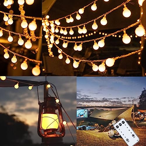 Loiina Lichterkette Batterie, LED Kugel Lichterkette, 10M 100LED mit 8 Leuchtmodis，mit Timer Lichterkette Kugel IP44 Wasserdich für Party Deko Weihnachten, Party Hochzeit Warmweiß von Loiina