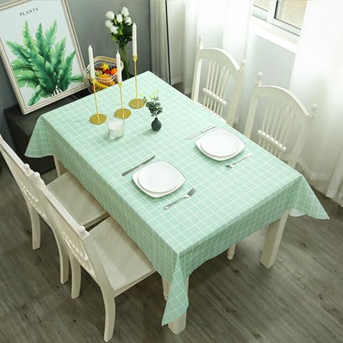LokoBatii Tischdecke abwaschbar 137x137 cm, Leinenoptik aus Polyester, wasserabweisend mit Lotuseffekt, Kratzfest für Wohnzimmer, Esszimmer, Balkon & Garten (Grün) von LokoBatii