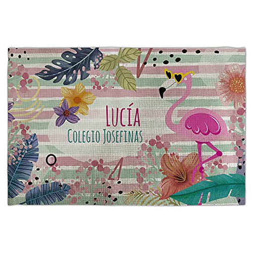 Individuelles Tischtuch. Tischsets für Kinder. Personalisiertes Tischtuch. Verschiedene Ausführungen. Flamingo von LolaPix