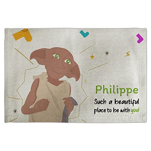 Platzdeckchen Kinder Schule. Zauberer Tischset. Tischsets Platzsets. Platzdeckchen Abwaschbar Kinder. Tischset mit Namen. 30x45 cm. Personalisierte Geschenke. Dobby von LolaPix