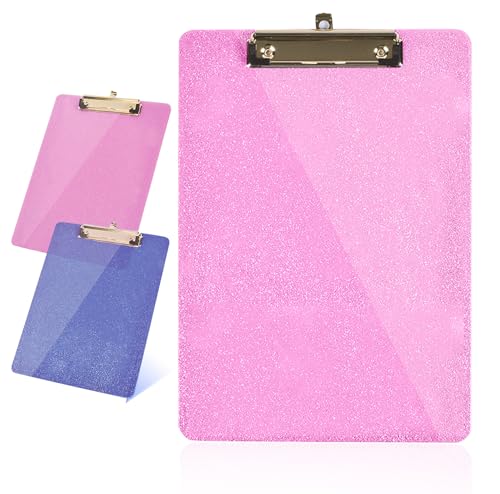 Kunststoff-Acryl-Glitzer-Klemmbrett, A4-Klemmbretter in Briefgröße, mit Abdeckung, leicht, langlebig, Büro-Schulbedarf für Lehrer, Studenten, Klassenzimmer, inklusive Stifthalter (Rosa, Einheitsgröße) Kunststoff-Acryl-Glitzer-Klemmbrett, A4-Klemmbretter in Briefgröße, mit Abdeckung, leicht, langlebig, Büro-Schulbedarf für Lehrer, Studenten, Klassenzimmer, inklusive Stifthalter (Rosa, Einheitsgröße) von Lollanda