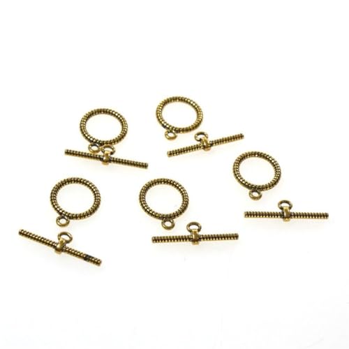 Zubehör zum Herstellen von Toggle-Verschluss für Schmuck, 16 mm (10 Stück) (goldfarben) von Lolydol