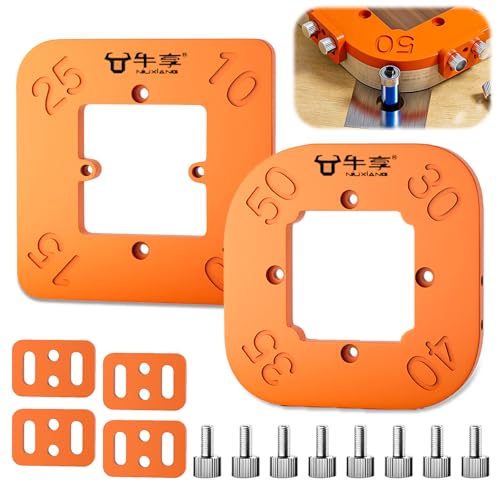 2 Stück Frässchlone Radius Schablonen Ecke, Vier-in-Eins-Positionierunwerkzeug für Holzbearbeitung R10 R15 R20 R25 R30 R35 R40 R50 für runde Ecken für die Holzbarbeitung Universelles Werkzeug DIY von Lomhyve