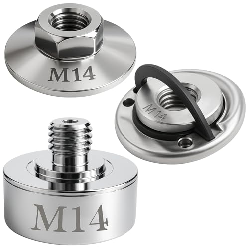 X-Lock Adapter Set, Schnellspannmutter M14, Rostfreier Edelstahl 304, Ultra-robust & Schnellwechsel, Passt auf alle Winkelschleifer mit M14-Gewinde (auch Akku-Modelle) von Lomhyve