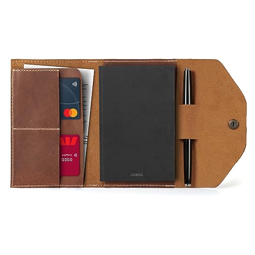 Londo Echtleder Portfolio – Schreibmappe mit Notizblock & Druckknopfverschluss für Business, Büro & Reisen Londo Echtleder Portfolio – Schreibmappe mit Notizblock & Druckknopfverschluss für Business, Büro & Reisen von Londo