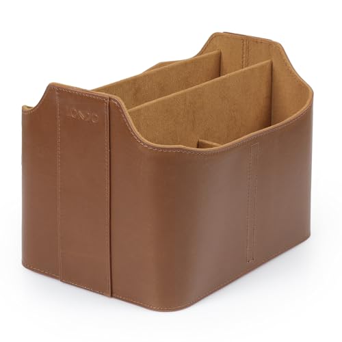 Londo Leder Fernbedienung Organizer und Halter mit Tablet Fach, Fernbedienungshalter - Multifunktion Aufbewahrung von Londo