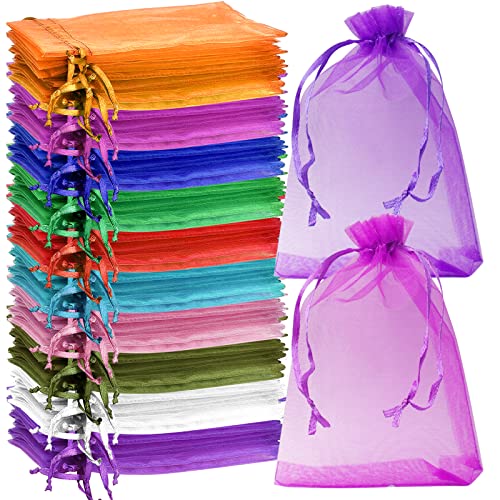 100 Stück Organza Säckchen Schmuckbeutel Organzasäckchen 10x15 cm Organzabeutel Geschenkbeutel für Festival Party Hochzeit und die tägliche Platzierung von Schmuck Kosmetik Süßigkeiten (Farbmischung) von Lonely high heels