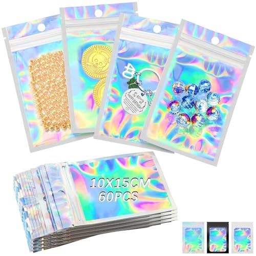Baggys 60 Stück Mylar Bags Kleine Tütchen Folienbeutel Baggies Wiederverschließbare Beutel 10*15cm Mylar Beutel Baggys Tüten Druckverschlussbeutel Tasche Transparentem Fenster für Süßigkeiten Schmuck Baggys 60 Stück Mylar Bags Kleine Tütchen Folienbeutel Baggies Wiederverschließbare Beutel 10*15cm Mylar Beutel Baggys Tüten Druckverschlussbeutel Tasche Transparentem Fenster für Süßigkeiten Schmuck von Lonely high heels