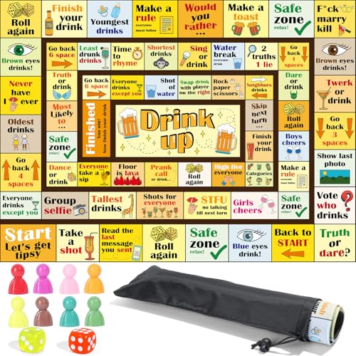 Lonfliness Trinkbrettspiele für Erwachsene Lustige Party Interaktive Drink Up Brettspiele Erwachsene Tipsy Trinkspiel für Paare Spielabend Geburtstag Familie Bachelorette Party Spielen, Alter 21+, 2-8 Lonfliness Trinkbrettspiele für Erwachsene Lustige Party Interaktive Drink Up Brettspiele Erwachsene Tipsy Trinkspiel für Paare Spielabend Geburtstag Familie Bachelorette Party Spielen, Alter 21+, 2-8 von Lonfliness
