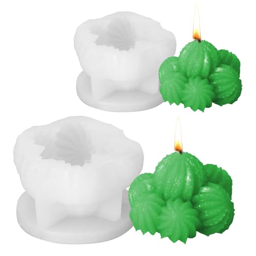 2 Stück Kerzen Silikonform Kaktus Silikonformen Gießformen Silikonformen Gießform Frühling Silikon Kerzen Gießform Ostern/Muttertag/Vatertag/Geburtstag/Weihnachten (KaktusC) von LongHoneySong