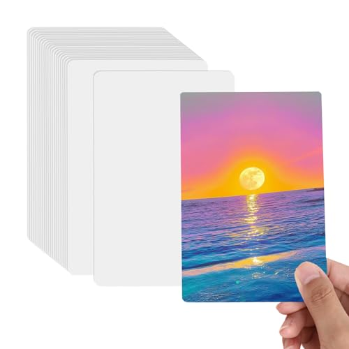 50 PCS Weiß Postkarten Blanko 10 x 15cm, A6 Blanko Karten zum Selbstgestalten, Pocketfold Kraftpapier Karten für DIY Einladungskarten Grußkarten von LongHoneySong