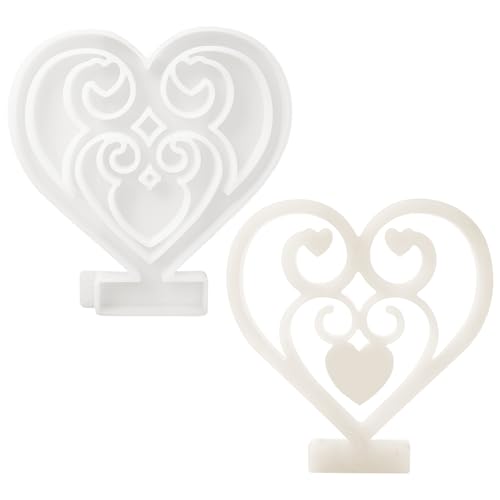 Silikonform Herz, Muttertag Silikonform Kerzenhalter, Gips Gießformen Silikonformen Gießformen Muttertag Kerzenhalter Gießformen Silikon Giessformen Silikon Gießform (Goldener Reifen Herz) von LongHoneySong