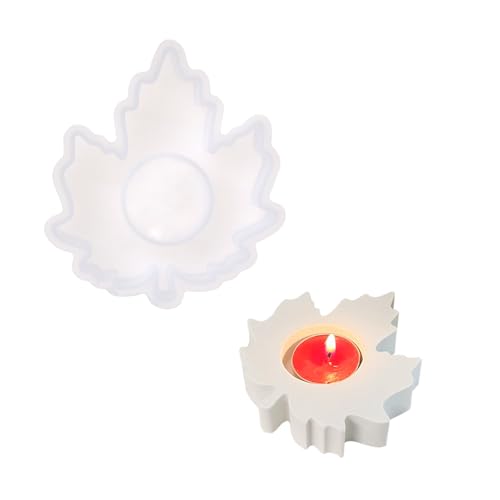 Silikonform Kerzenhalter Silikonformen Gießformen Kerzen Formen Silikon Gießformen Gießform Kerzenhalter Silikonform Weihnachten Kerzenformen zum Gießen (Ahornblatt) von LongHoneySong