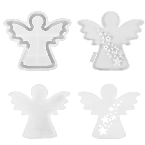 Silikonformen Gießformen Engel, 3D Silikonformen Gießformen Weihnachten/Frühling/Sommer, Giessform Silikon für DIY (Stern) von LongHoneySong