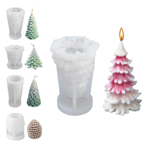 Silikonformen Gießformen Weihnachten 3D Silikonform Kerzen Silikonform Weihnachtsbaum Baum Gießform Tannenbaum (Nadelbaum-Weihnachtsbaum) von LongHoneySong