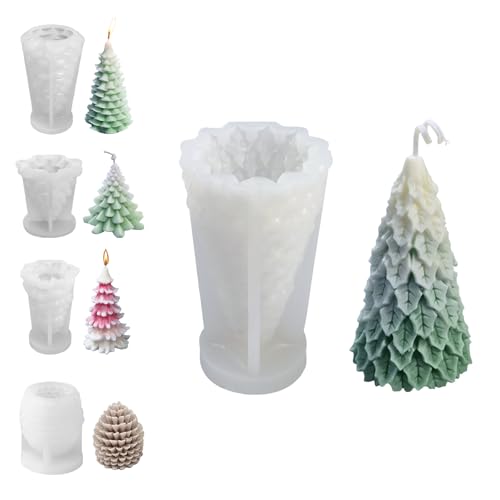 Silikonformen Gießformen Weihnachten 3D Silikonform Weihnachten Kerzen Silikonform Weihnachtsbaum Baum Gießform Tannenbaum (Trauerkiefer) von LongHoneySong
