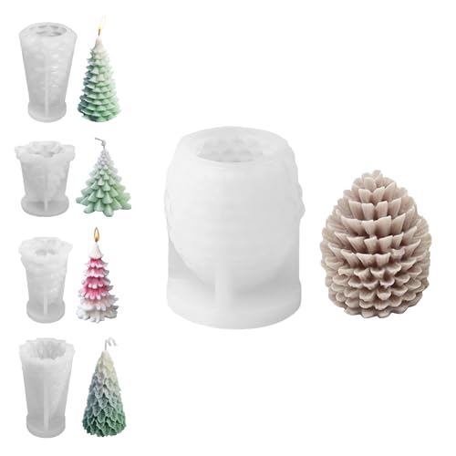 Silikonformen Gießformen Weihnachten 3D Silikonform Weihnachten Kerzen Silikonform Weihnachtsbaum Silikonform Baum Gießform Weihnachten Gießformen Silikon Weihnachten (Tannenzapfen) von LongHoneySong