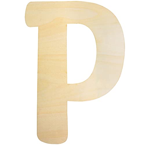 Große Holzbuchstaben, 30 cm Holzbuchstabe für Bastelarbeiten, Kindernamen, Hauptstadt, Alphabet, 5 mm dick, unlackierte MDF-Holzscheiben, Kinderzimmer, Wandbehang, Schild, Gemälde Heimdekoration (P) von Longan Craft