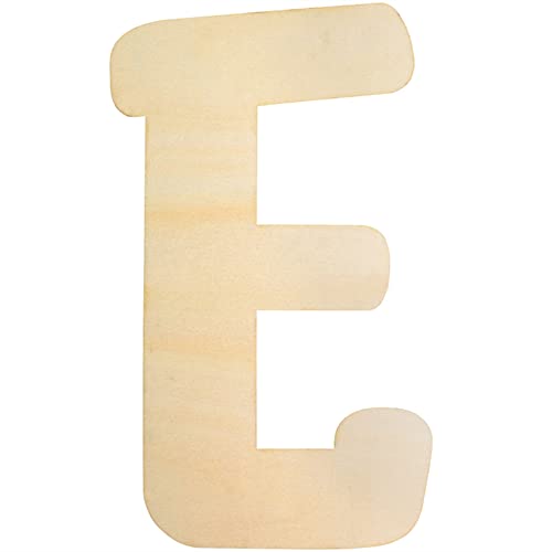 Große Holzbuchstaben, 30 cm Holzbuchstabe für Bastelarbeiten, Kindernamen, Hauptstadt, Alphabet, 5 mm dick, unlackierte MDF-Holzscheiben, Kinderzimmer, Wandbehang, Schild, Gemälde Heimdekoration (E) von Longan Craft