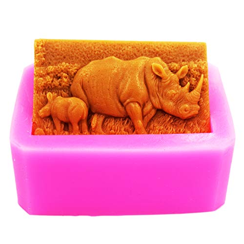 LC N506 Silikonform für Seife, handgefertigt, Nashorn, für Bastelarbeiten LC N506 Silikonform für Seife, handgefertigt, Nashorn, für Bastelarbeiten von Longcang mold