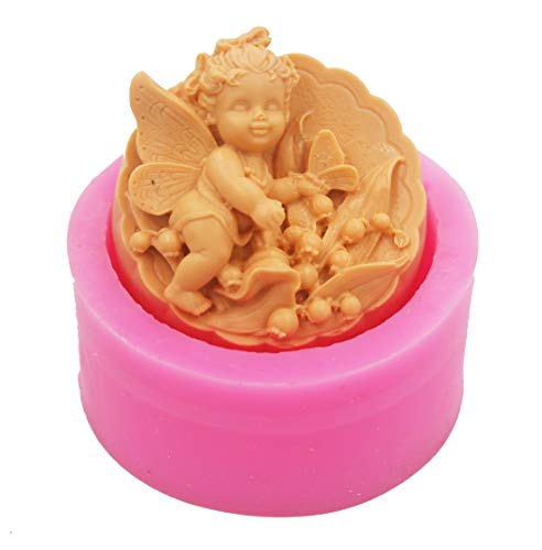 LC Silikonform mit Baby-Engel-Motiv, runde Seifenformen, Kuchenform für Bastelseife, Kuchen, Kekse, Schokolade, Eiswürfelform LC Silikonform mit Baby-Engel-Motiv, runde Seifenformen, Kuchenform für Bastelseife, Kuchen, Kekse, Schokolade, Eiswürfelform von Longcang mold