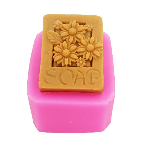 LC Silikonform mit Blumenmotiv, handgefertigte Seife, Silikonform von ISRKU