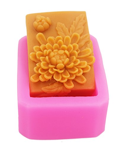 LC Silikonform mit Blumenmotiv, handgefertigte Seife, Silikonform LC Silikonform mit Blumenmotiv, handgefertigte Seife, Silikonform von Longcang mold