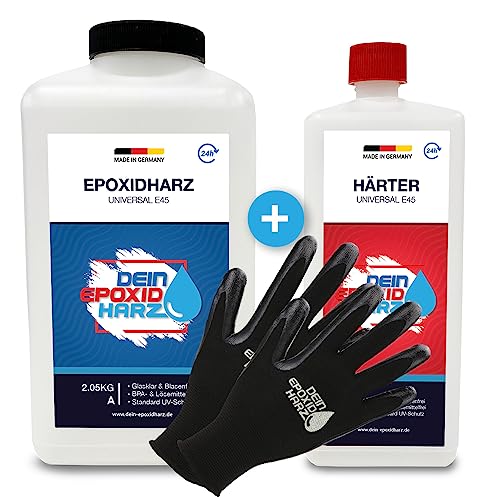 Epoxidharz mit Härter | 3,0kg GfK set | Profi Qualität glasklar & geruchsarm | Gießharz für Holz + Schutzhandschuhe Epoxidharz mit Härter | 3,0kg GfK set | Profi Qualität glasklar & geruchsarm | Gießharz für Holz + Schutzhandschuhe von Longfair