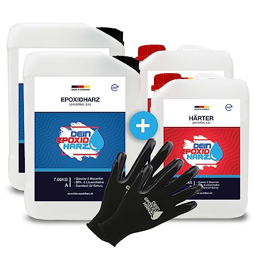 Epoxidharz mit Härter | 40,8kg GfK set | Profi Qualität klar & geruchsarm | Laminier- und Gießharz + Schutzhandschuhe Epoxidharz mit Härter | 40,8kg GfK set | Profi Qualität klar & geruchsarm | Laminier- und Gießharz + Schutzhandschuhe von Longfair