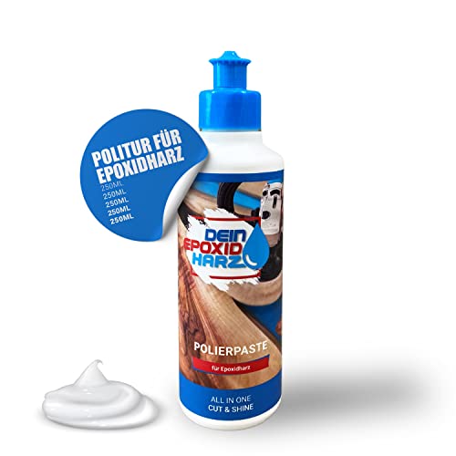 Polierpaste für Epoxidharz | 3in1 Politur in Profi Qualität | Cut & Shine entfernt Mattierungen & Mikro-Kratzer (250ml) von Longfair