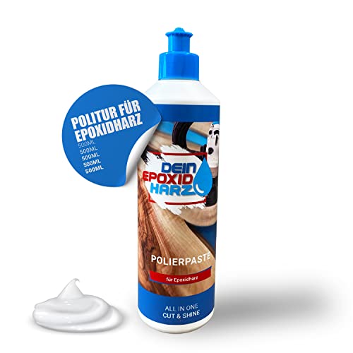 Polierpaste für Epoxidharz | 3in1 Politur in Profi Qualität | Cut & Shine entfernt Mattierungen & Mikro-Kratzer (500ml) von Longfair