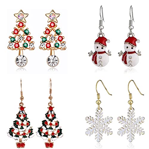 Longra Ohrringe Weihnachten Hngend Tropfen Baumeln Ohrring Ohrstecker Ohrringe Weihnachten Damen Hochzeits- und Partyaccessoires (C, One Size) von Longra
