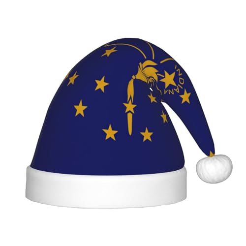 Longzehao Indiana Staatsflagge Druck Weihnachtsmützen für Kinder mit Plüschfell, Weihnachtsmützen für Neujahrsparty-Artikel Longzehao Indiana Staatsflagge Druck Weihnachtsmützen für Kinder mit Plüschfell, Weihnachtsmützen für Neujahrsparty-Artikel von Longzehao