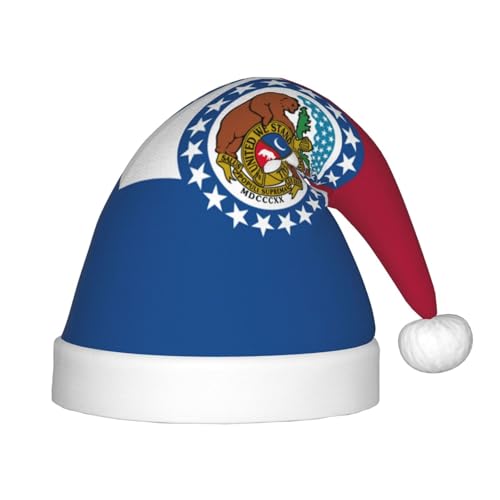 Longzehao Missouri State Flag Print Weihnachtsmützen für Kinder mit Plüschfell, Weihnachtsmützen für Neujahrs-Party Artikel Longzehao Missouri State Flag Print Weihnachtsmützen für Kinder mit Plüschfell, Weihnachtsmützen für Neujahrs-Party Artikel von Longzehao