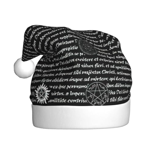 Longzehao Plüsch Weihnachtshut für Erwachsene Deko Hut inspiriert Übernatürlichen Design Uni Weihnachtsmann Hut für Weihnachtsaccessoires Longzehao Plüsch Weihnachtshut für Erwachsene Deko Hut inspiriert Übernatürlichen Design Uni Weihnachtsmann Hut für Weihnachtsaccessoires von Longzehao
